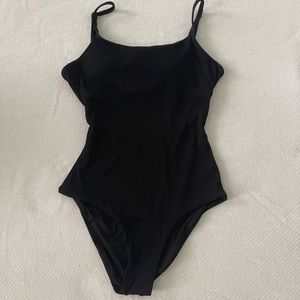 Aerie Ribbed Tie Back One Piece Swimsuit